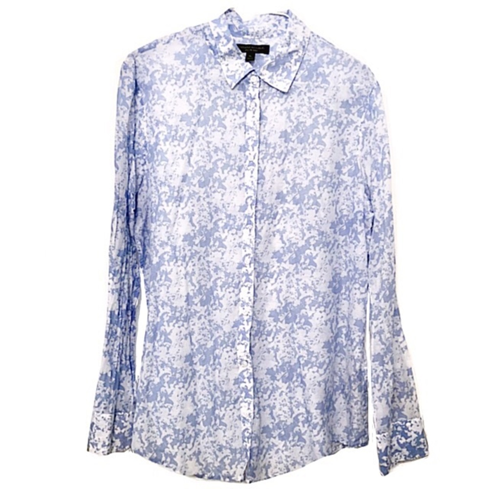 Banana Republic SOFT Blue Silk Dillon Shirt - Picture 1 of 6
